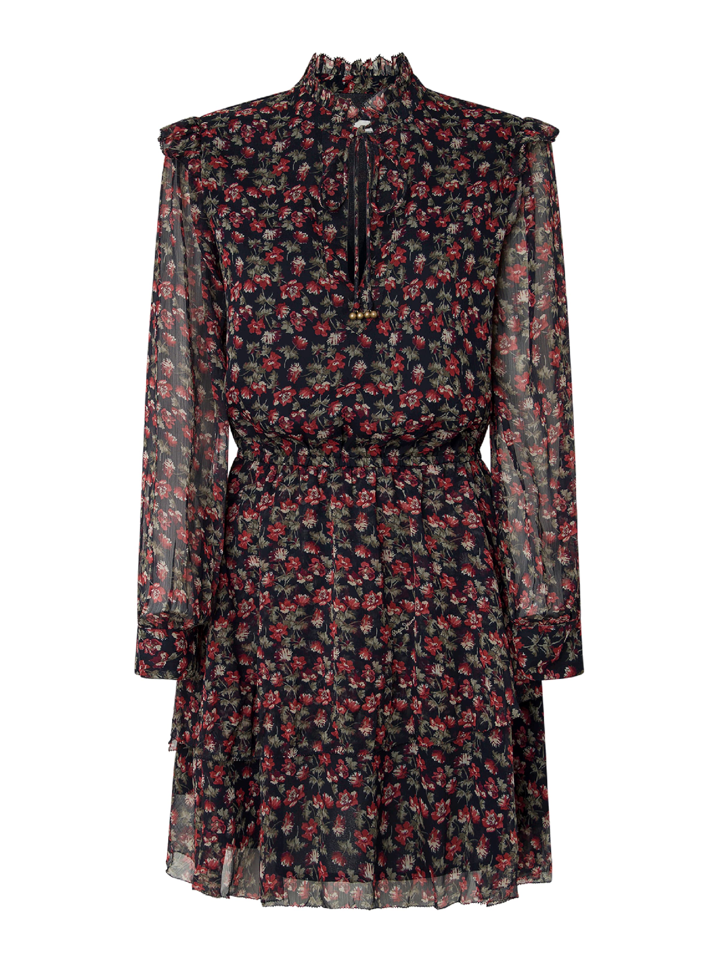 Pepe Jeans Robe 'OLIVE' en bleu foncé / vert / rose clair / rouge, Vue avec produit