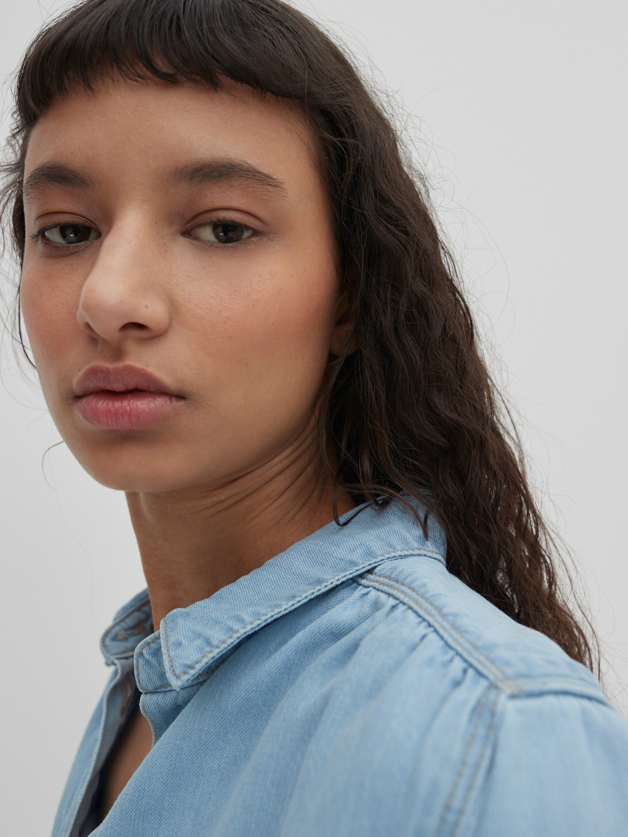 EDITED Producten Blousejurk 'Siena' Blauw denim