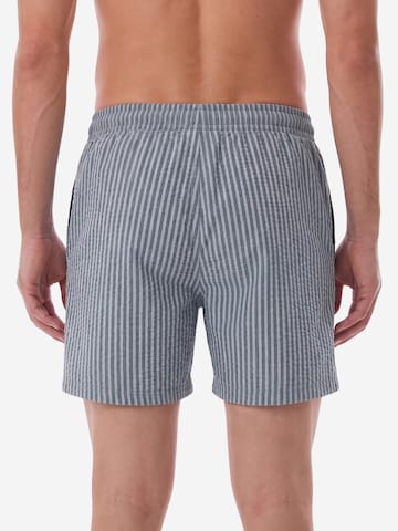 Pantaloncini da bagno 'PENTI Herren Tissue-gestreifte Shorts' di Penti in grigio