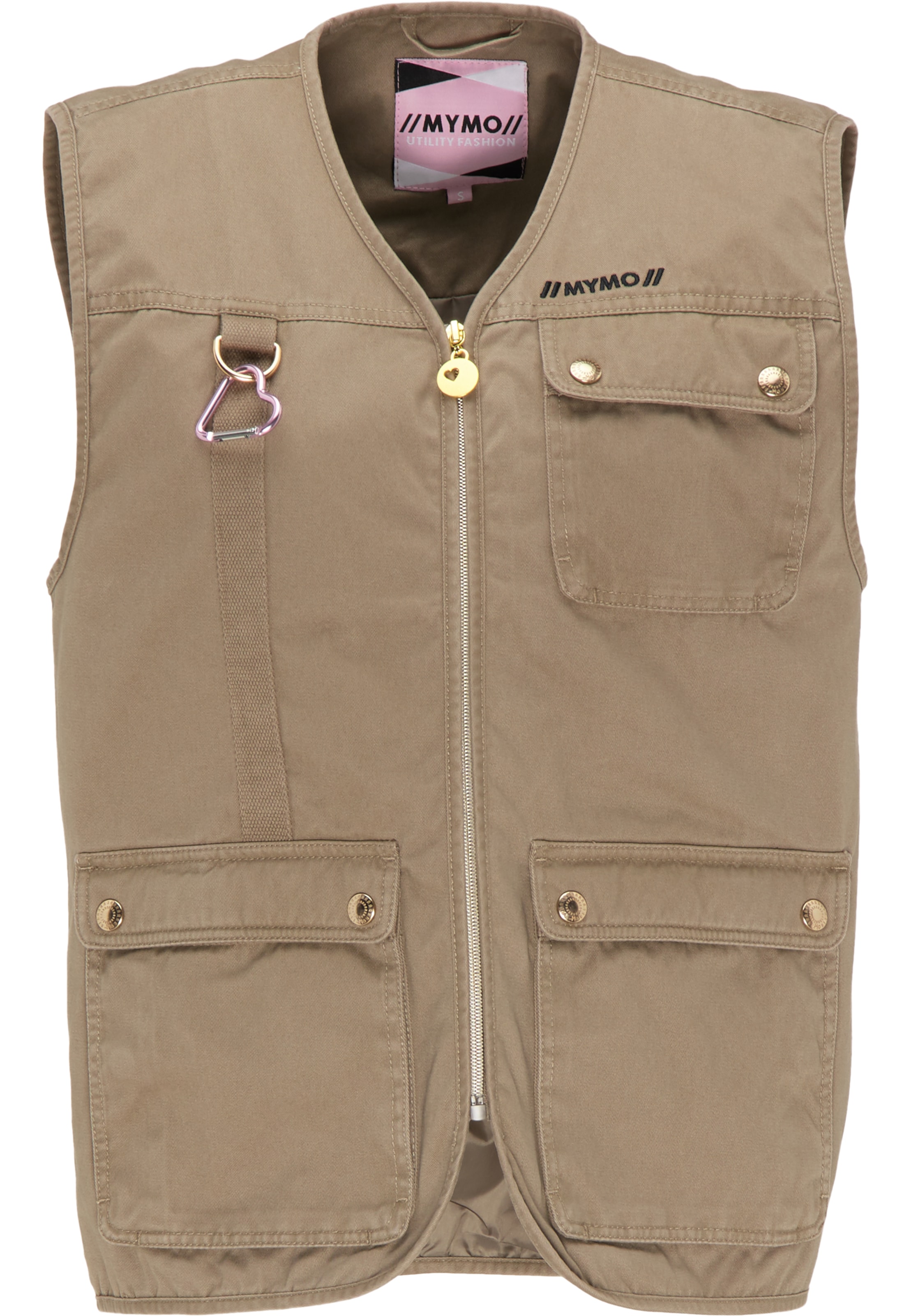 MYMO Vest in Brown: front