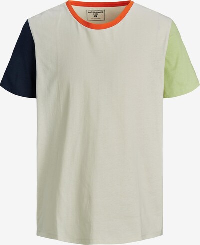 JACK & JONES Majica 'Jux' | mornarska / svetlo siva / jabolko barva, Prikaz izdelka