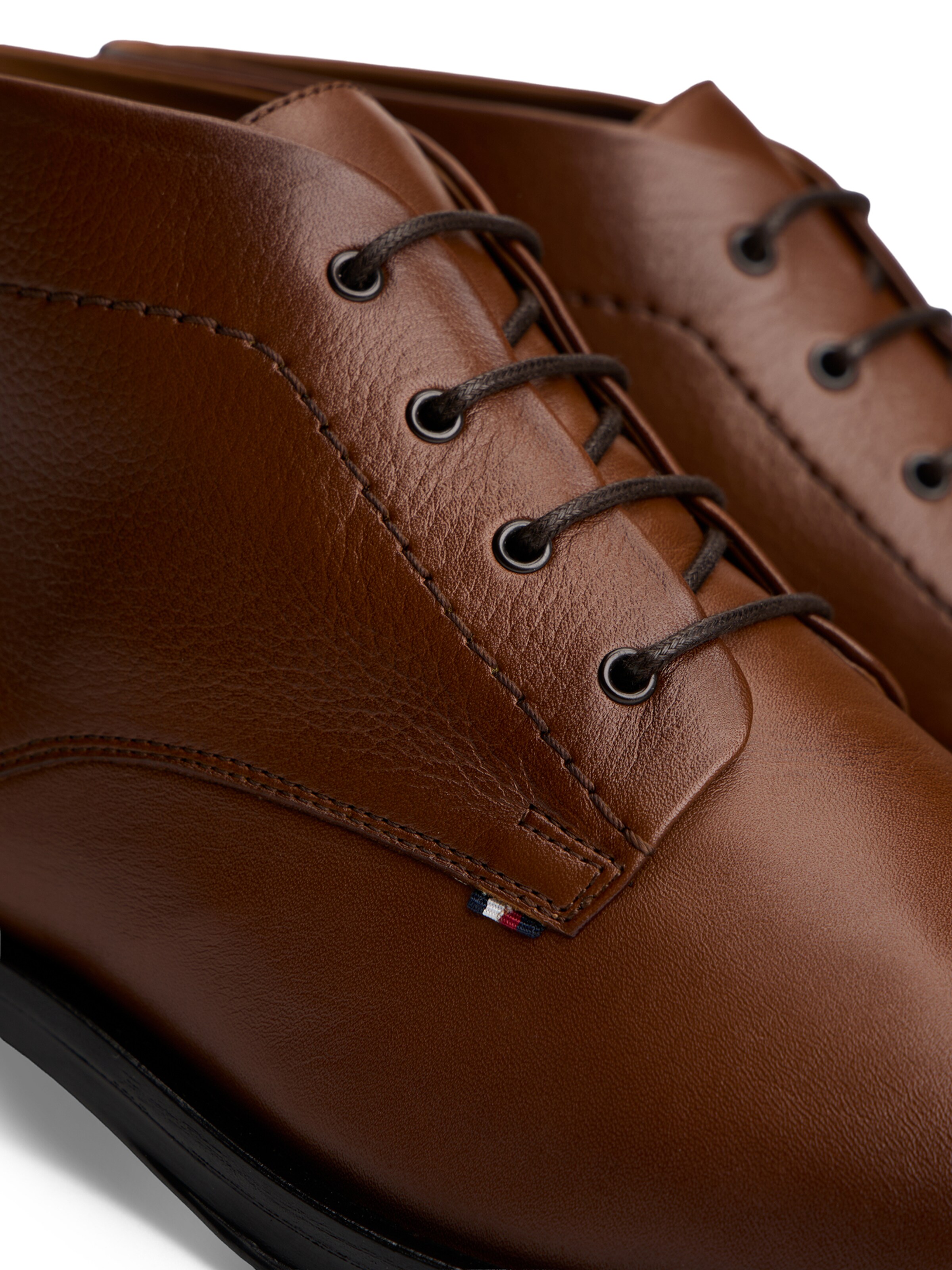 TOMMY HILFIGER Šnurovacie čižmy - Hnedá