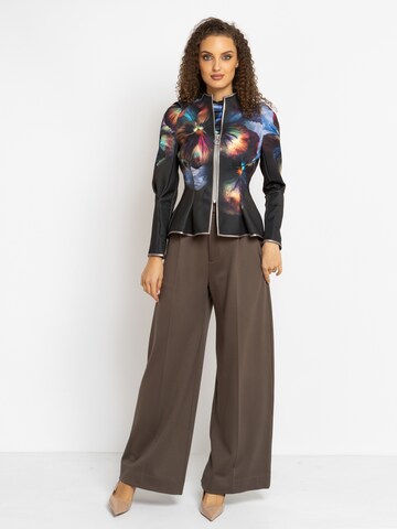 JIORO Wide Leg Hose 'ESSENTIALS' in Braun