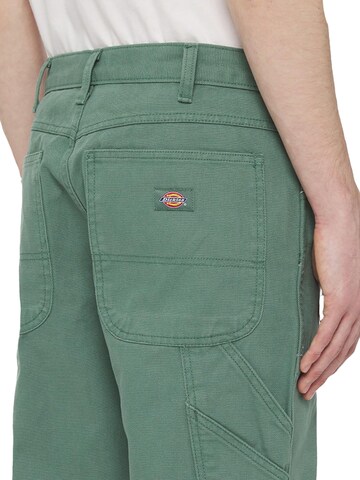 DICKIES Regular Pants 'Duck Canvas Carpenter' in Green