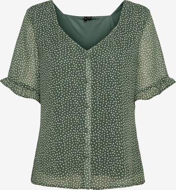 VERO MODA Blouse 'Caro' in Groen: voorkant