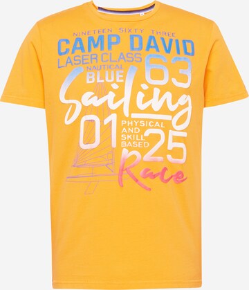 CAMP DAVID Shirt 'Laser Sailing' in Orange: front