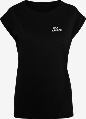 Merchcode T-Shirt 'Flowers Bloom' in Schwarz: predná strana