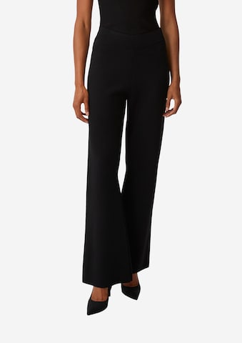 Bootcut Pantalon COMMA en noir : devant