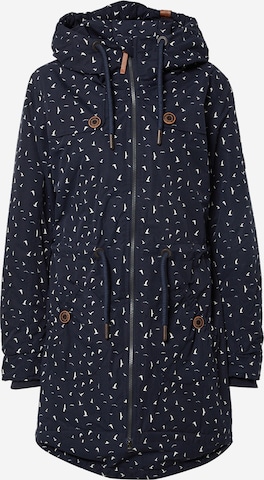 Alife and Kickin Between-Seasons Parka 'Charlotte' in Blue: front