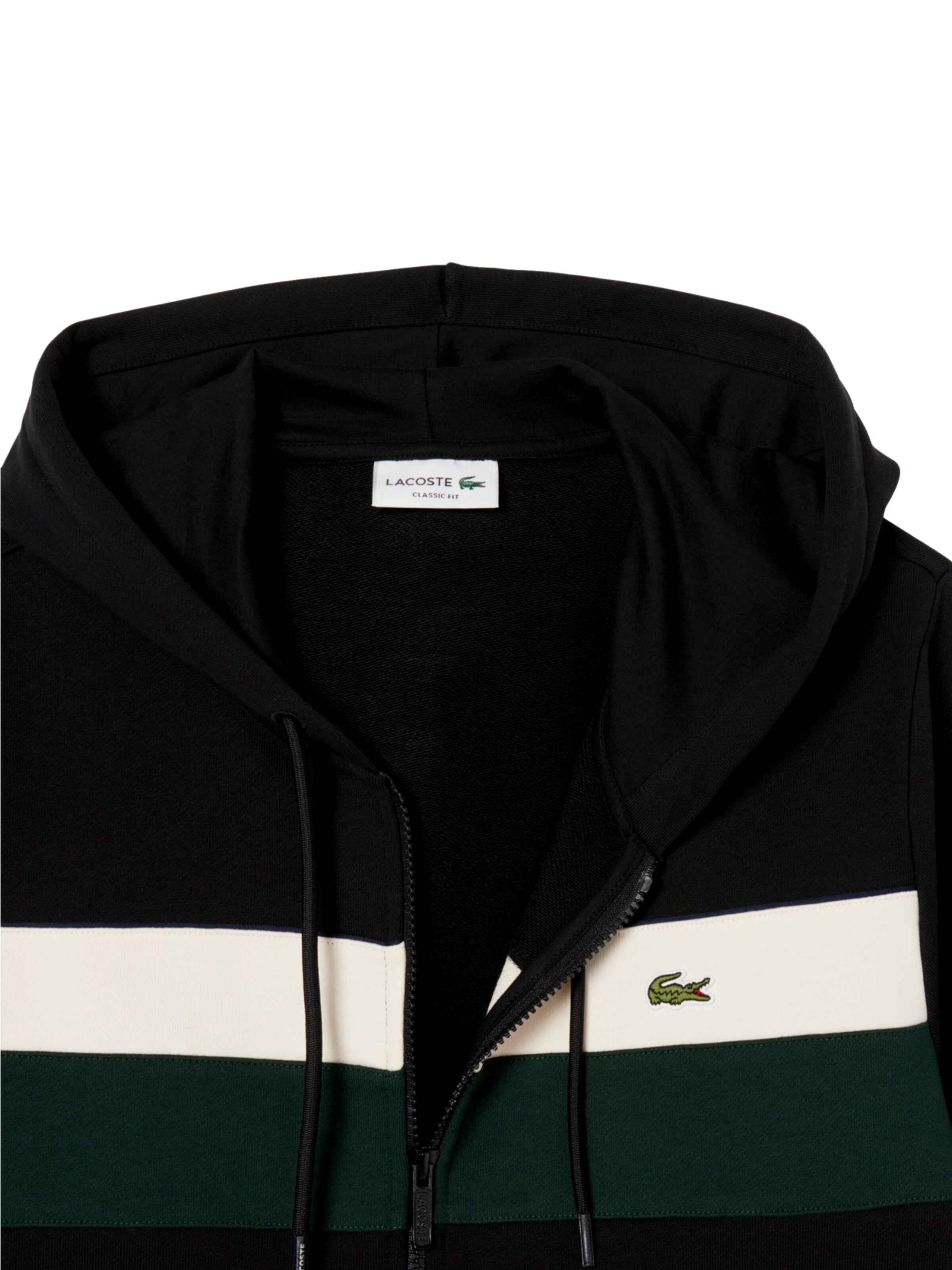 LACOSTE Sweatjacke in Schwarz