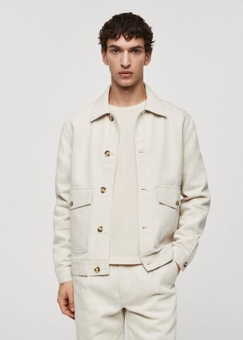 MANGO MAN Übergangsjacke 'aldo' in Beige: predná strana