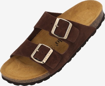 Palado Pantolette 'Palado Korfu Suede Premium Leather' in Braun: Vorderseite