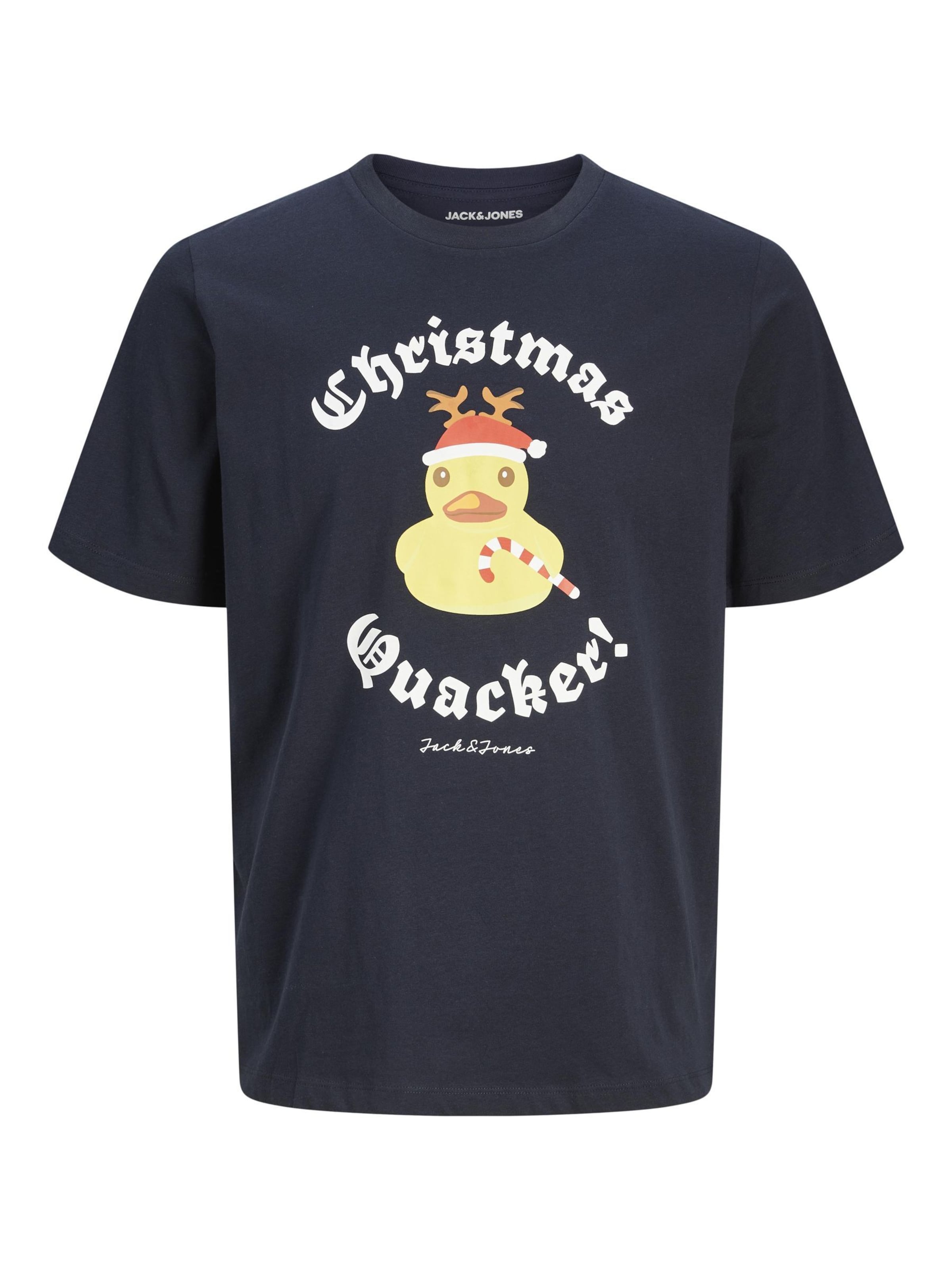 JACK & JONES Bluser & t-shirts 'JJXmas Funny' i blå: forside