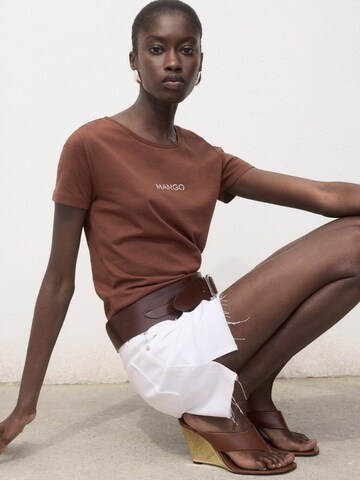MANGO T-Shirt in Braun