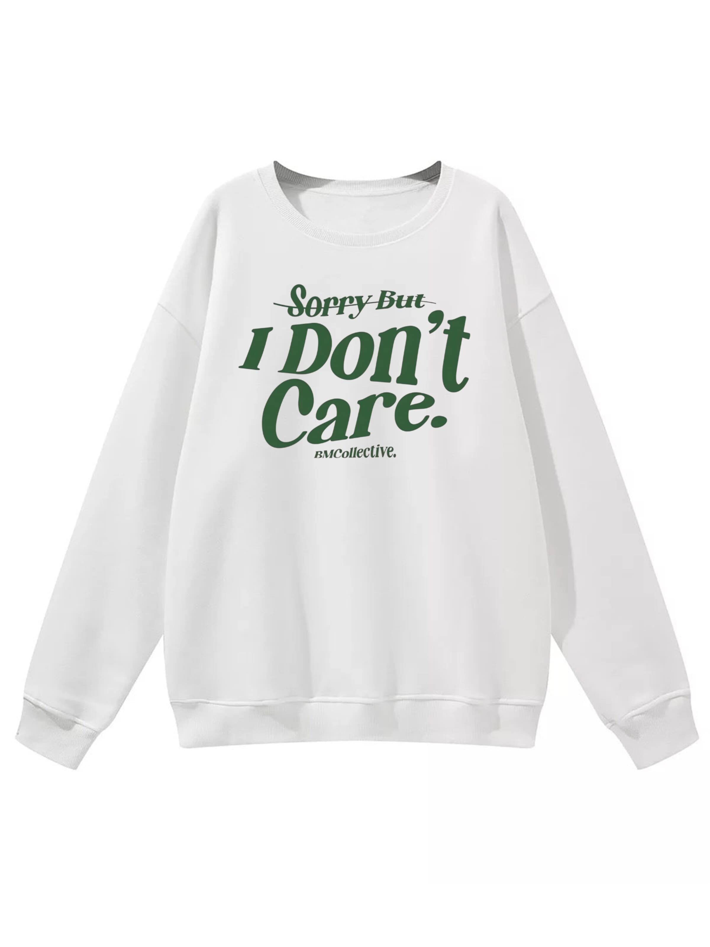 GORHEY - Jersey 'Women's Crew Neck Oversized Sweatshirt with Slogan Print' en blanco: frente