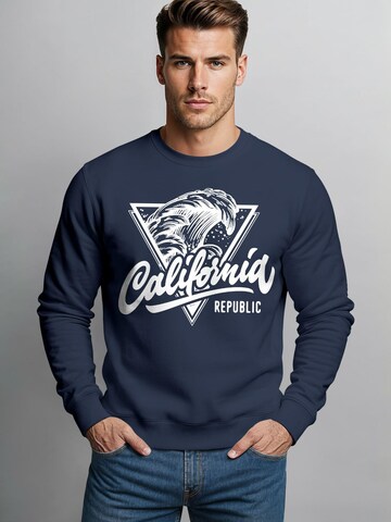 Neverless Sweatshirt 'California Republic' in Blue