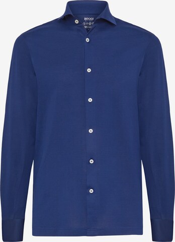 Boggi Milano Button Up Shirt in Blue: front