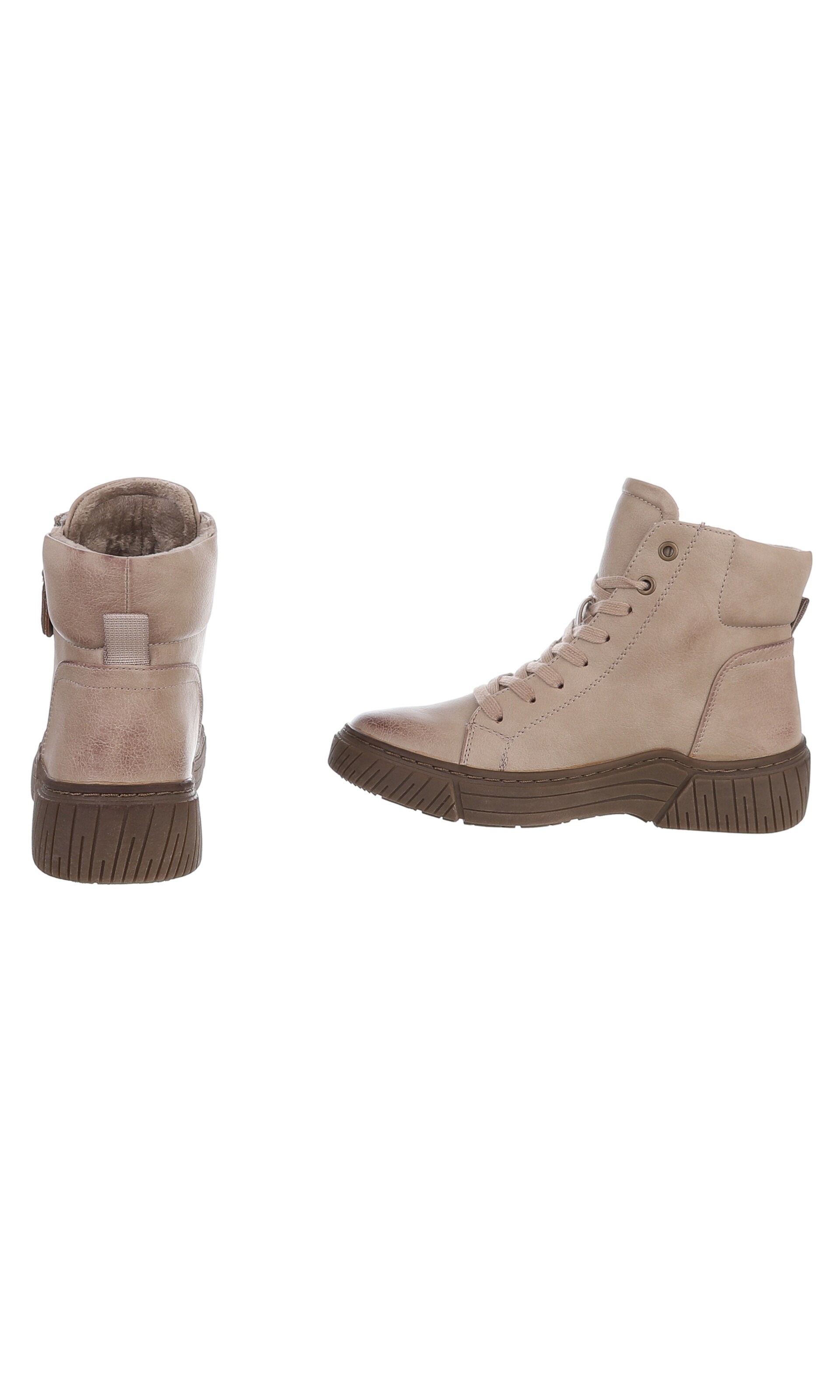 Ital-Design Schnürstiefelette in Braun