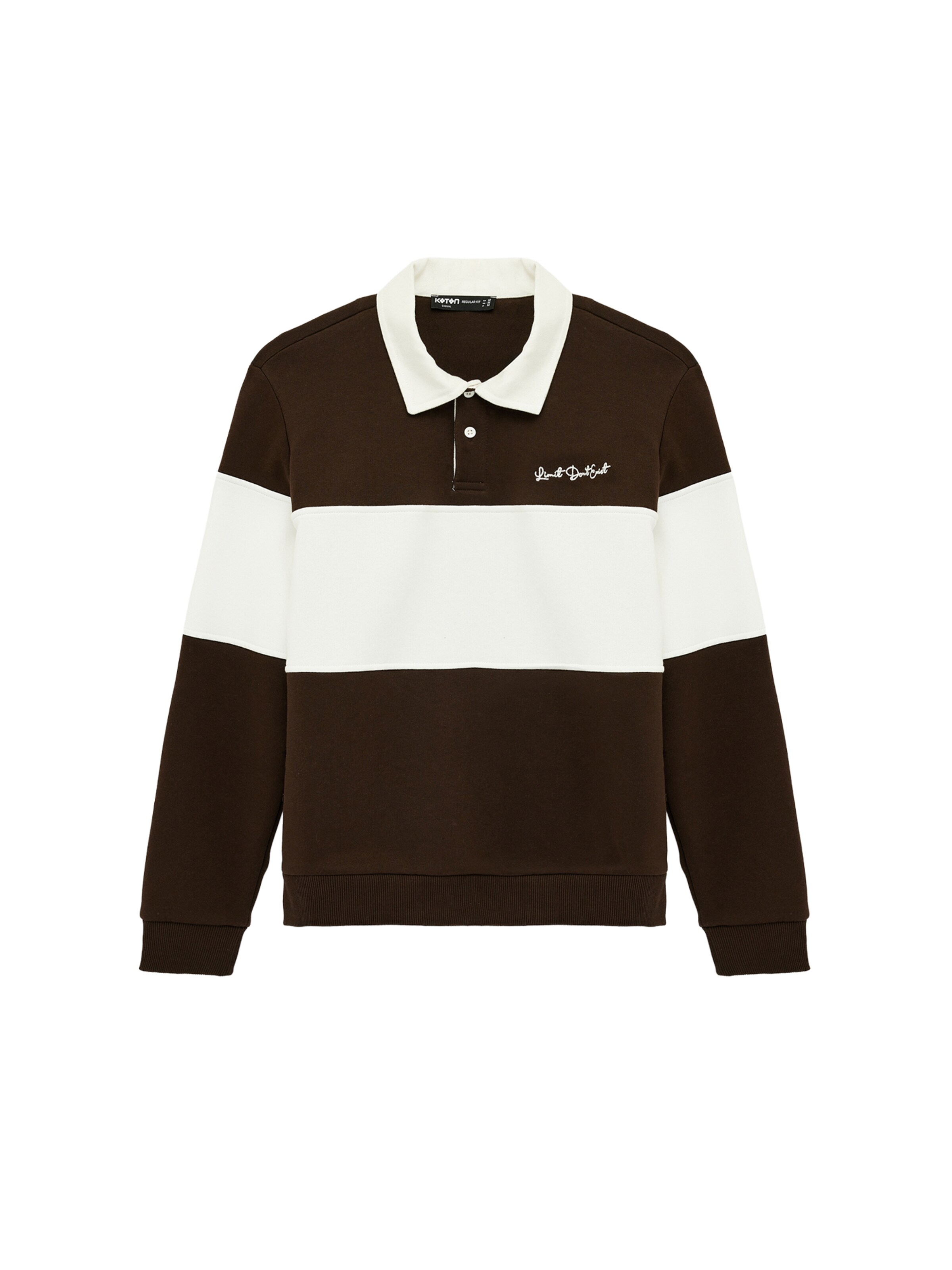 Koton Sweatshirt in XXXL in Chocolate / White, Item view