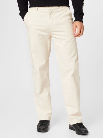 Brixton Regular Chino trousers in White: front