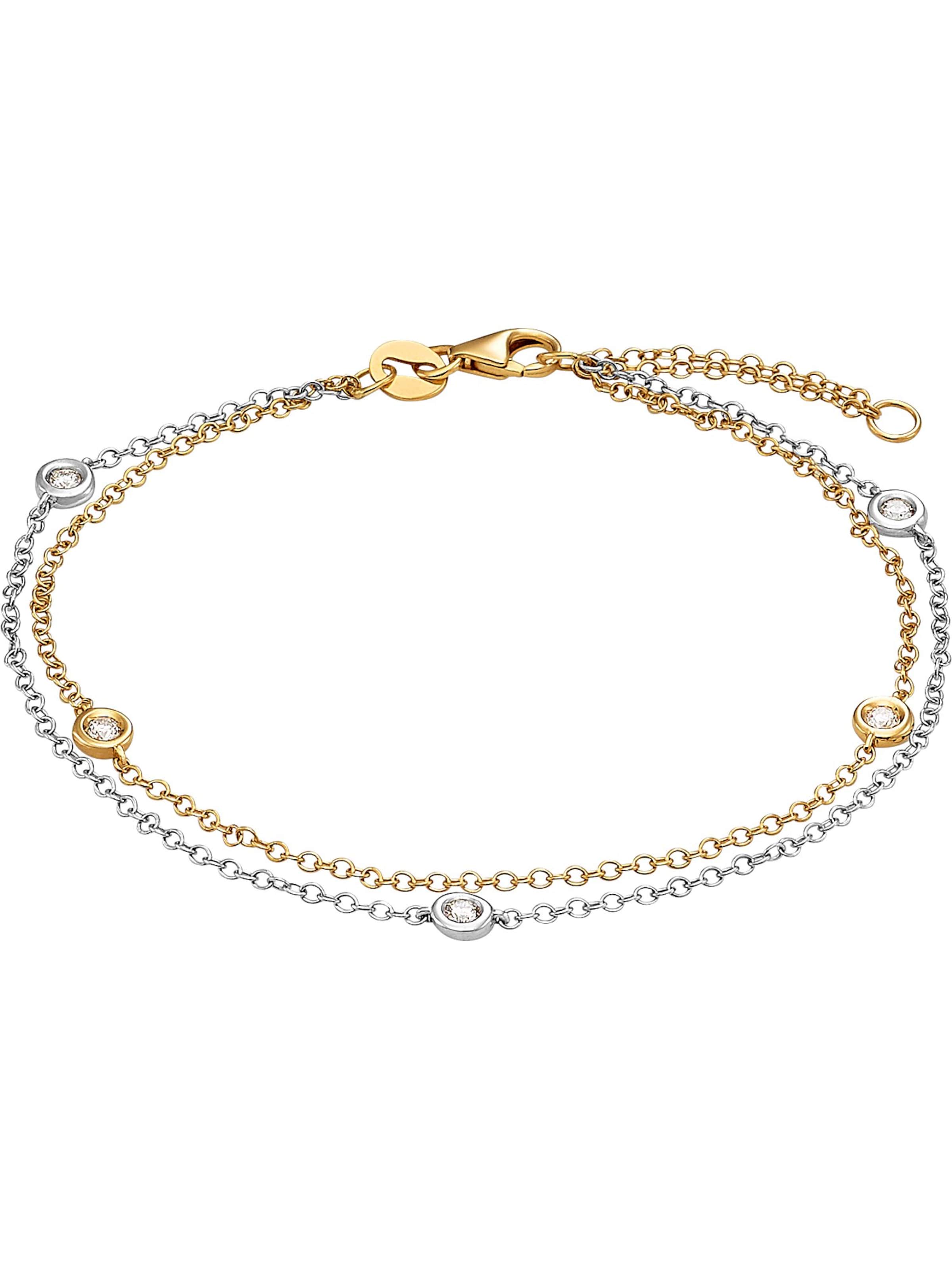 CHRIST Armband in gold / silber, Produktansicht