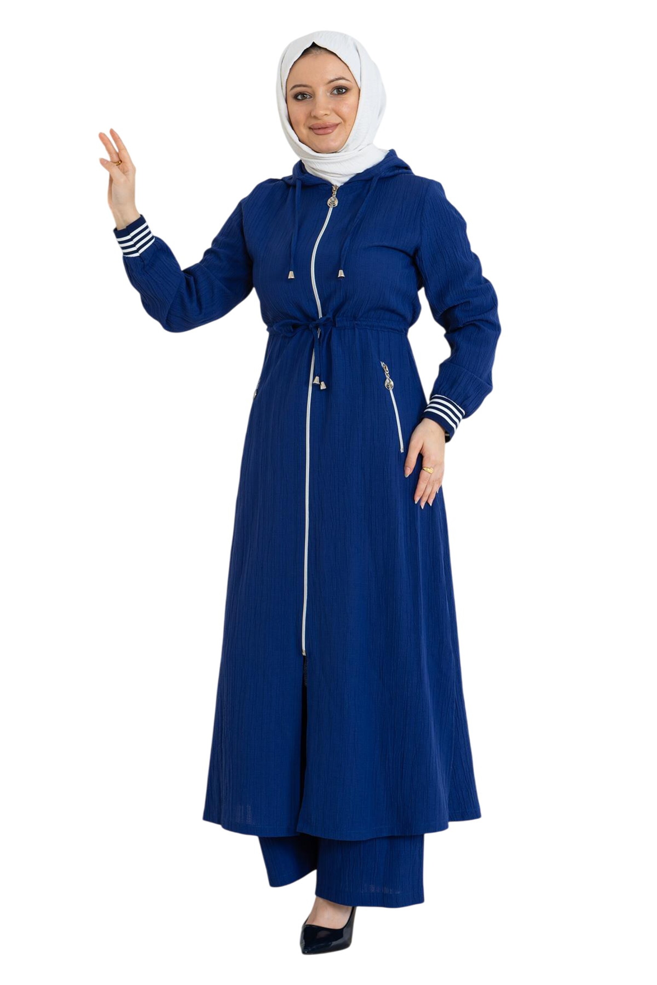 MODAMIHRAM Jurk in Blauw: voorkant