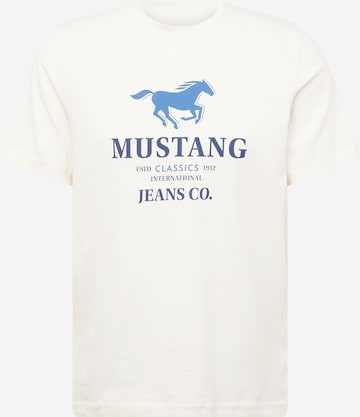 MUSTANG Μπλουζάκι 'Austin' σε λευκό: μπροστά