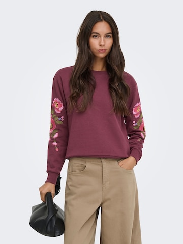 JDY Sweatshirt 'JDYPARIS' in Red: front