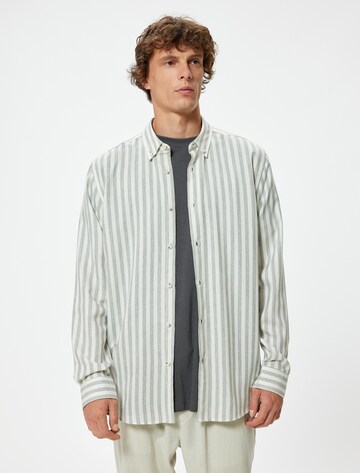 Koton Slim fit Button Up Shirt in Grey: front