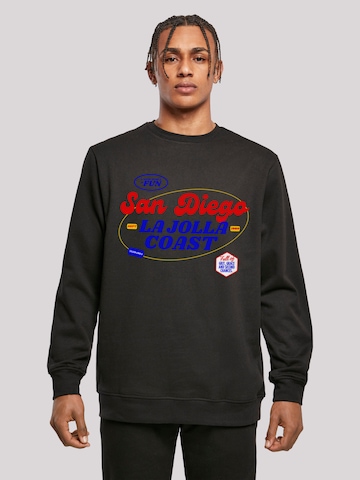 F4NT4STIC Sweatshirt 'San Diego' in Zwart: voorkant