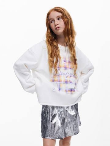 Desigual Μπλούζα φούτερ σε λευκό: μπροστά