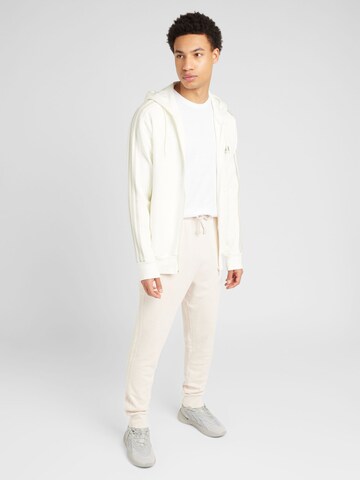 ADIDAS SPORTSWEAR Athletic Zip-Up Hoodie 'Essentials' in White