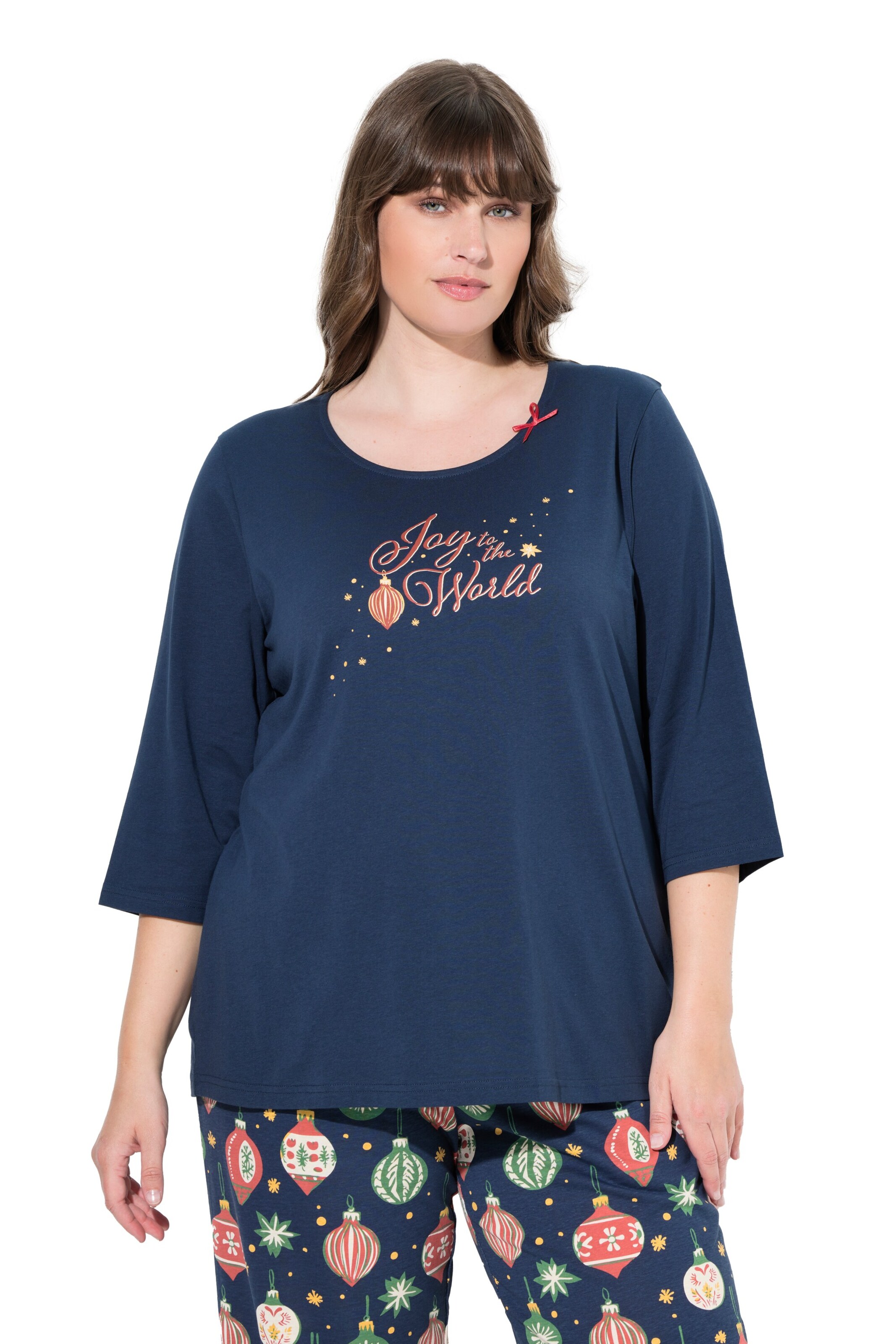 Pyjama Ulla Popken en bleu : devant