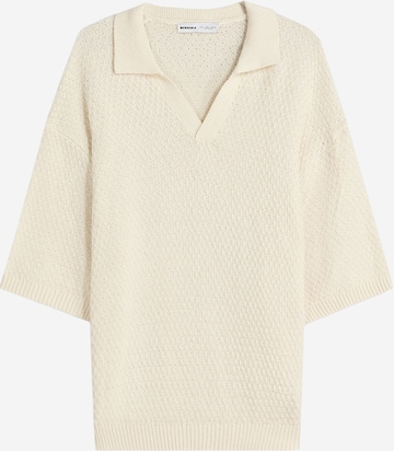Bershka Neulepaita värissä beige: etupuoli