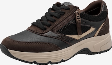 Baskets basses Tamaris en marron : devant