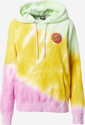 Santa Cruz Sweatshirt in yellow gold / Light green / Pink / Blood red, Item view