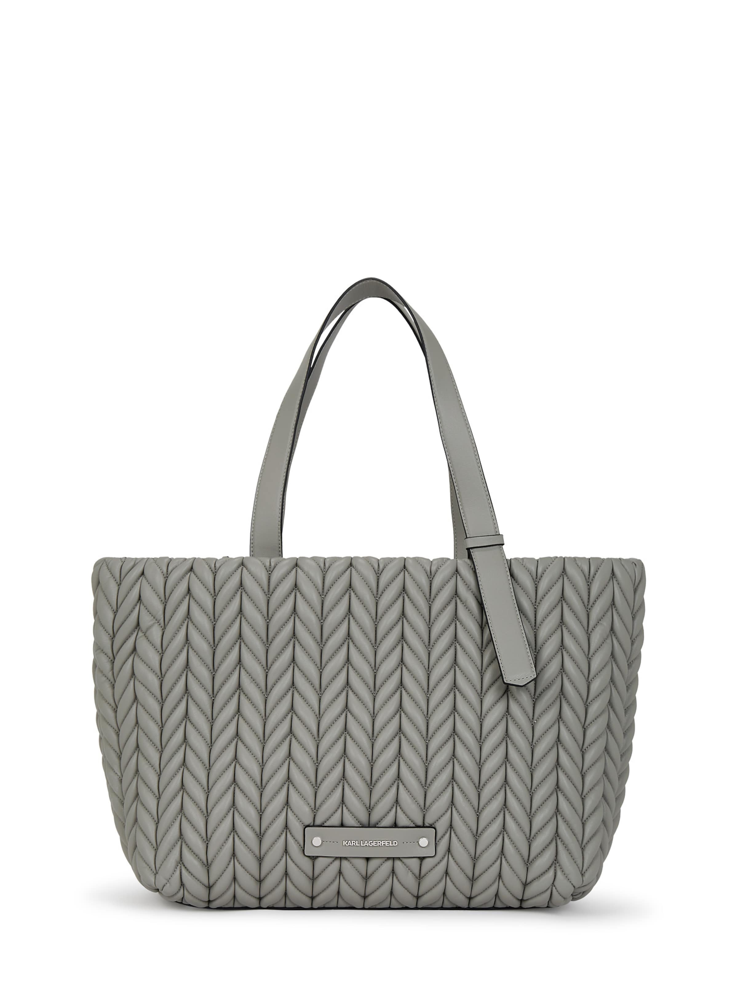 Karl Lagerfeld Μεγάλη τσάντα σε γκρι: μπροστά