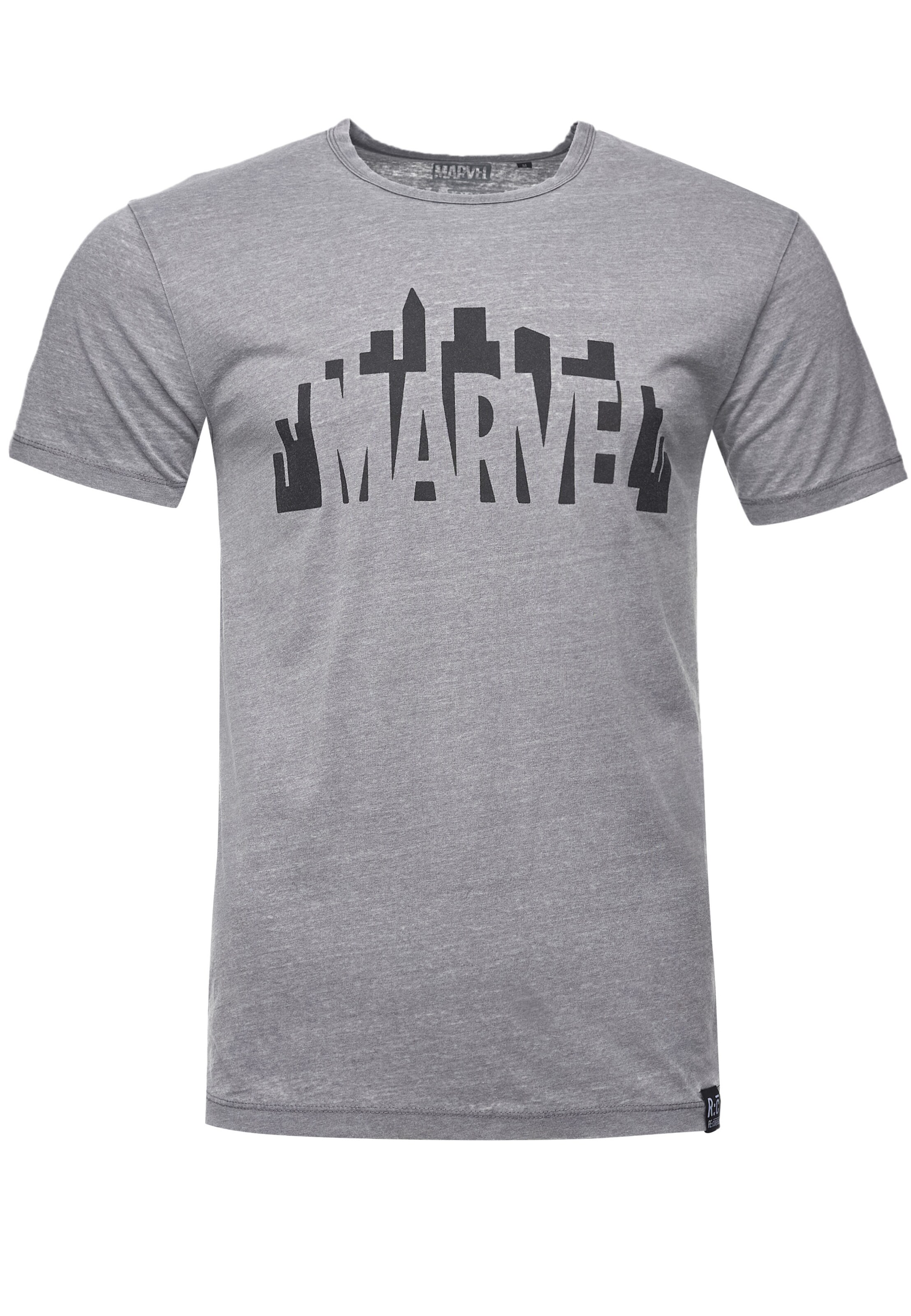 Recovered Shirt 'Marvel City Logo' in Grey: front