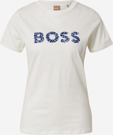 BOSS Shirt 'Elogo' in White: front