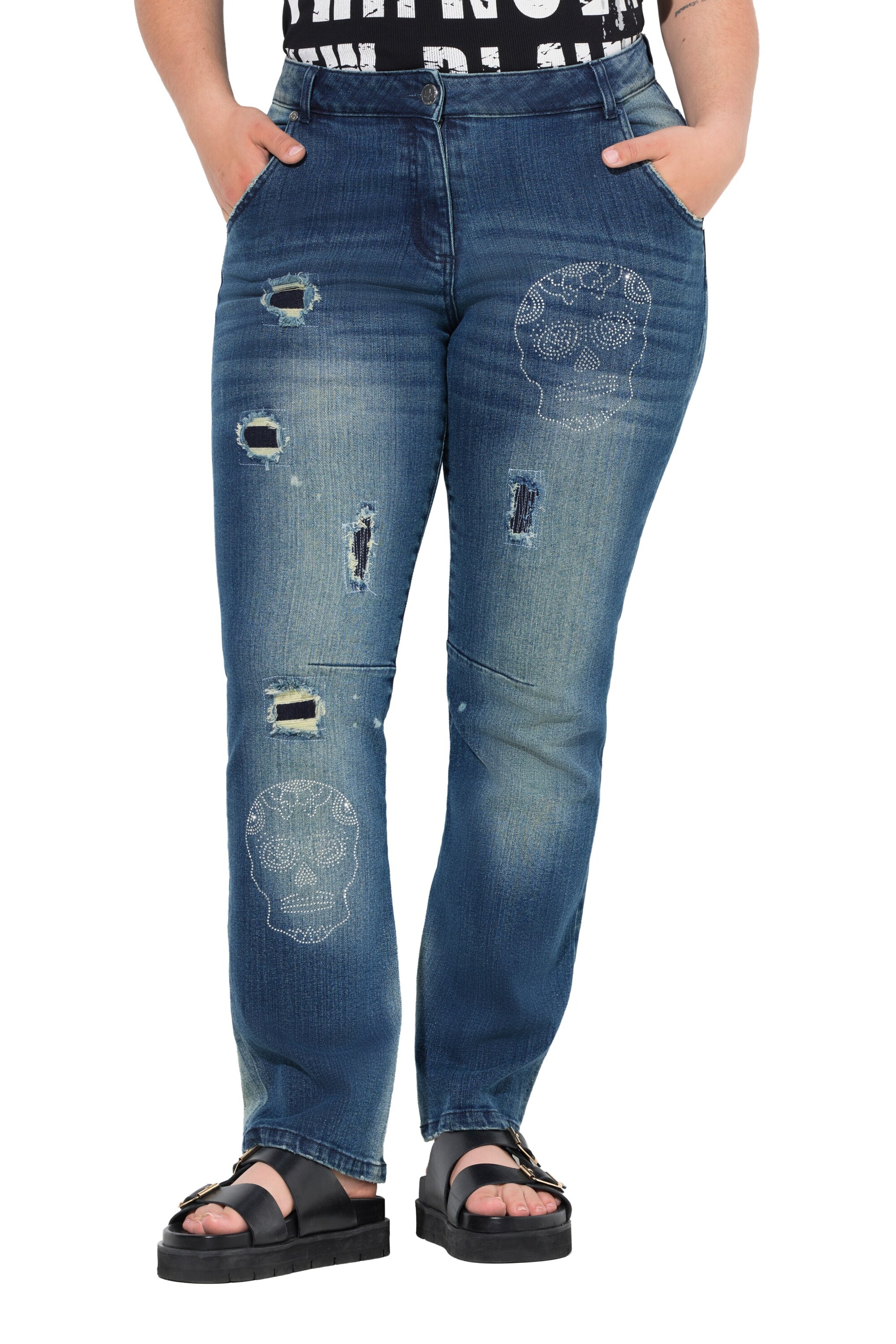 Angel of Style Regular Jeans in Blauw: voorkant