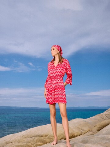 Pink Label Καλοκαιρινό φόρεμα 'BEACHWEAR RASBERRY RAINBOW' σε ροζ