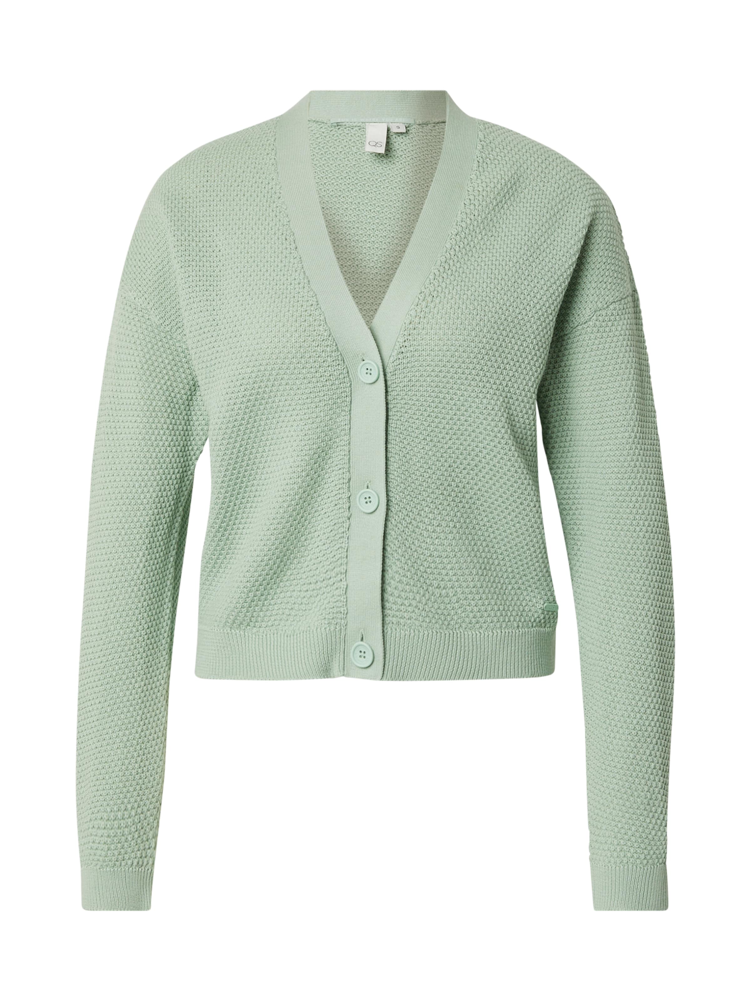 QS Вязаная кофта в Зеленый: спереди