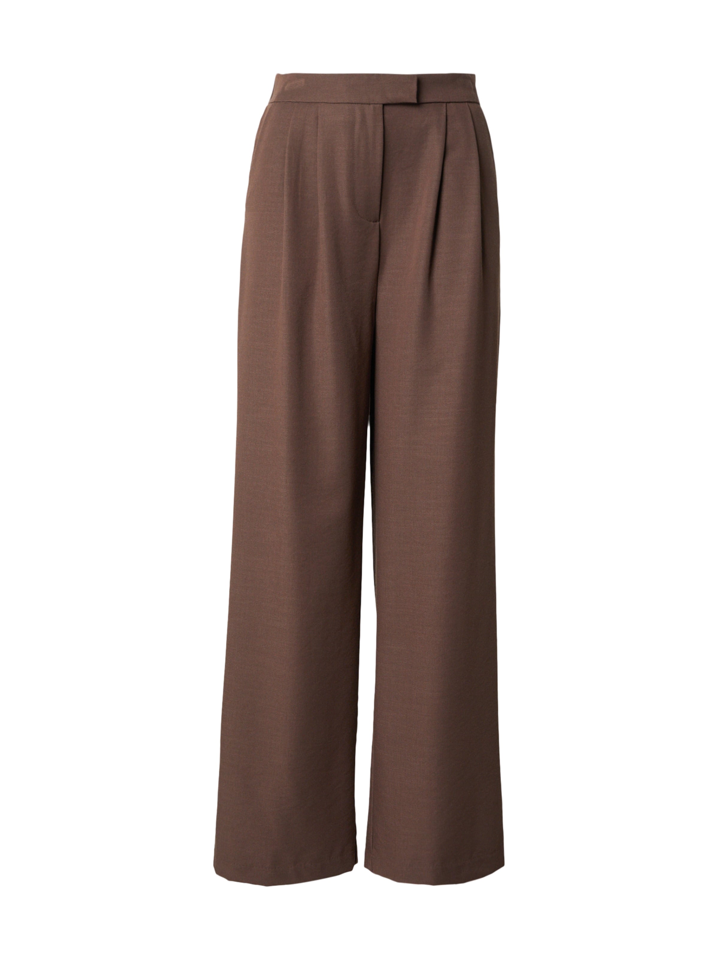 Wide leg Pantaloni cu dungă 'Caja' de la ABOUT YOU pe maro: față