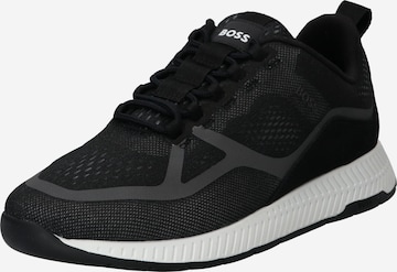 BOSS Black Platform trainers 'Titanium' in Black: front