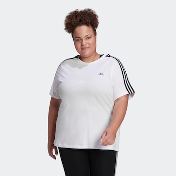ADIDAS SPORTSWEAR - Camiseta funcional 'Essentials  3-Stripes ' en blanco: frente