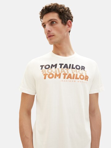 balts TOM TAILOR T-Krekls