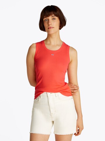 Tommy Jeans Topp 'ESSENTIAL', värv oranž: eest vaates