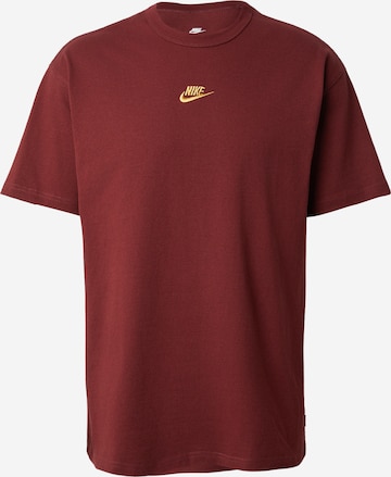 Nike Sportswear Тениска 'Premium Essentials' в червено: отпред