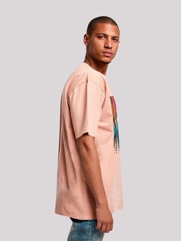 F4NT4STIC Shirt 'Berg Sonnenuntergang Retro' in Oranje