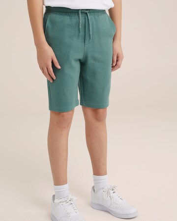 WE Fashion Slimfit Nadrág - zöld: elől